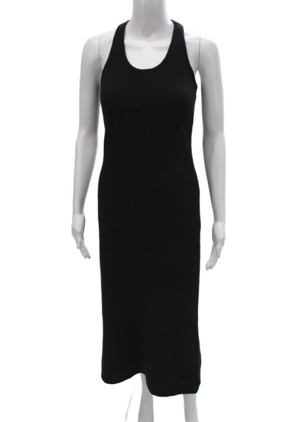 James Perse Womens Maxi Dress Black Cashmere Sleeveless Round Neck Size 0