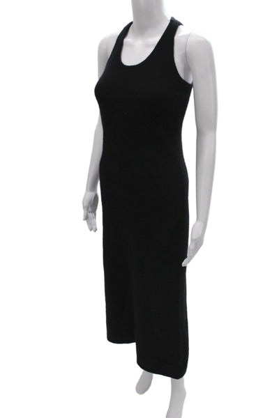 James Perse Womens Maxi Dress Black Cashmere Sleeveless Round Neck Size 0