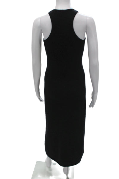 James Perse Womens Maxi Dress Black Cashmere Sleeveless Round Neck Size 0
