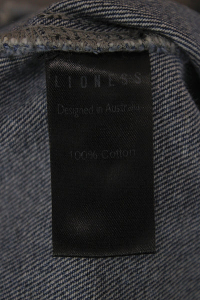 Lioness Womens Mini Wrap Skort Dark Blue 100% Cotton Short Solid Size S