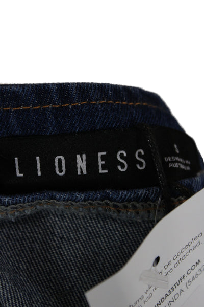Lioness Womens Mini Wrap Skort Dark Blue 100% Cotton Short Solid Size S