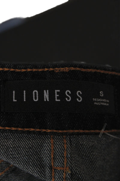 Lioness Women Maxi Skirt Black Cotton Button Size S