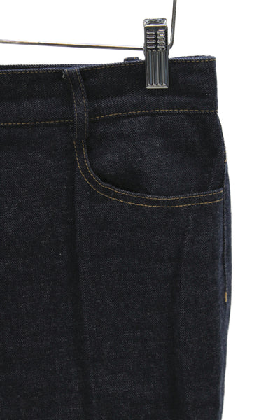 Claudie Pierlot Women Blue Straight Jeans Cotton Blend High Rise Size 38