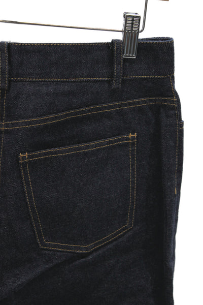 Claudie Pierlot Women Blue Straight Jeans Cotton Blend High Rise Size 38