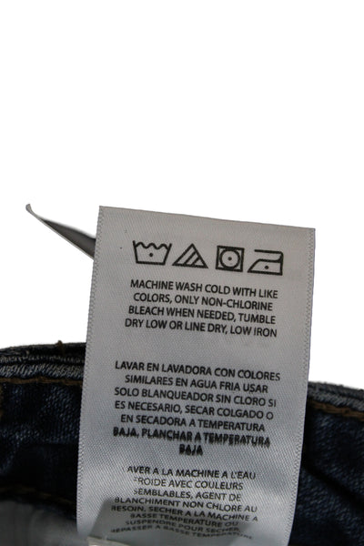 Staud Women Bootcut Jeans Blue Cotton Blend High Rise Western Size 24