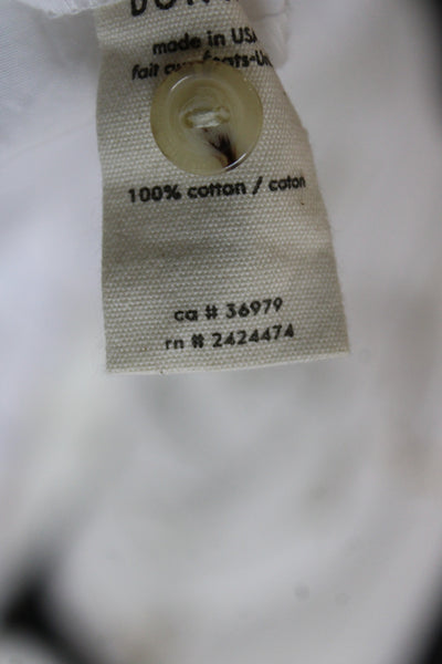 Donni Women Maxi Striped White Collared Sleeveless Button Cotton Dress Size M