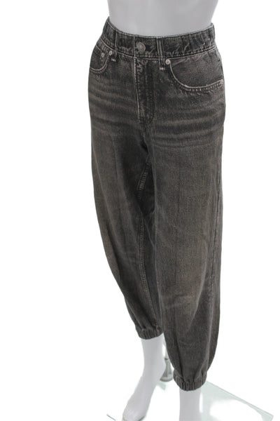 Rag & Bone Womens Tapered Jeans Gray 100% Cotton Button Size M