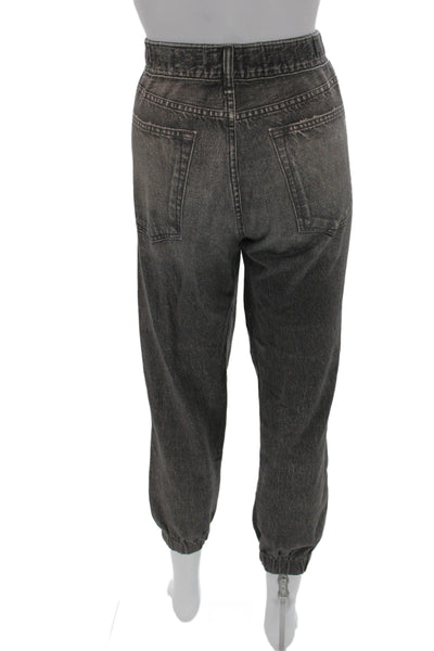 Rag & Bone Womens Tapered Jeans Gray 100% Cotton Button Size M