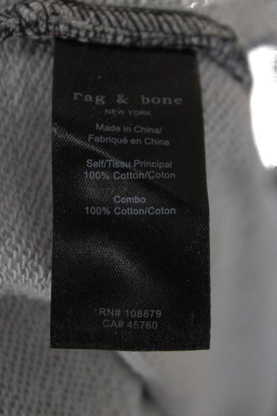 Rag & Bone Womens Tapered Jeans Gray 100% Cotton Button Size M