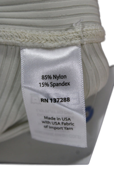 Year Of Ours Womens Ivory Striped Ankle Leggings Athleisure Size S