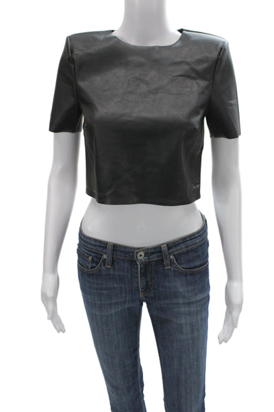 Wolford Womens Cropped Black Blouse Polyester Blend Size 6