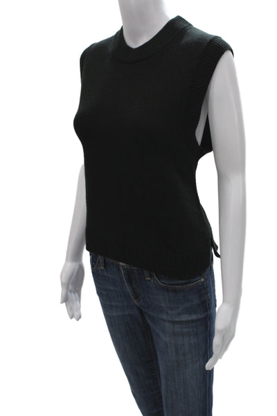 French Connection Womens Black Sleeveless Vest Crew Neck Size S