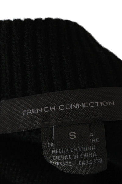 French Connection Womens Black Sleeveless Vest Crew Neck Size S