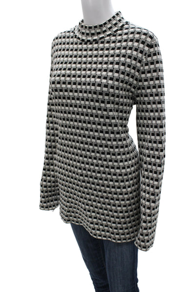 COS Womens Geometric Multicolor High Neck Long Sleeve Pullover Size M