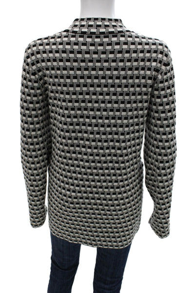 COS Womens Geometric Multicolor High Neck Long Sleeve Pullover Size M