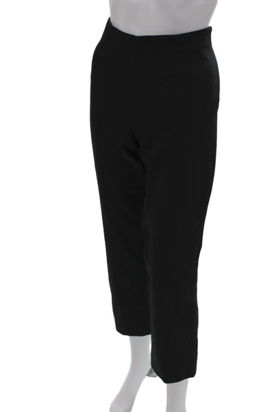 Vince Women Cropped Black Cotton Pants Zip Inseam 27 Size L