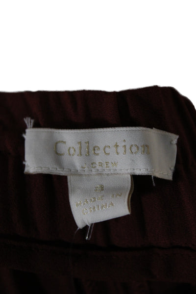 J Crew Collection Womens Dress Pants Brown Polyester Size 8