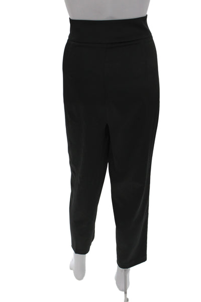 Zara Womens Paperbag Pants Black Polyester Elastane Zip Size L