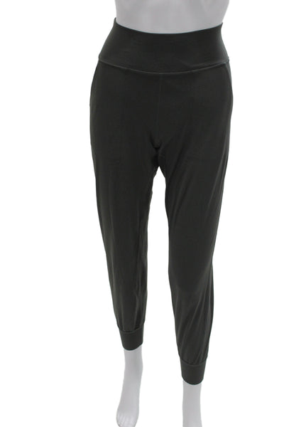 Lululemon Women Jogger Pants Green Nylon Solid Activewear Pull On Size 6