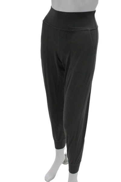 Lululemon Women Jogger Pants Green Nylon Solid Activewear Pull On Size 6