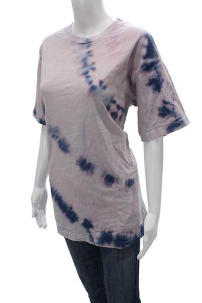 John Elliott Unisex Adults Tie Dye Graphic Multicolor Crew Neck T-Shirt Size 2