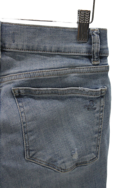 DL1961 Unisex Skinny Cropped Jeans Light Blue High Rise Button Size 25