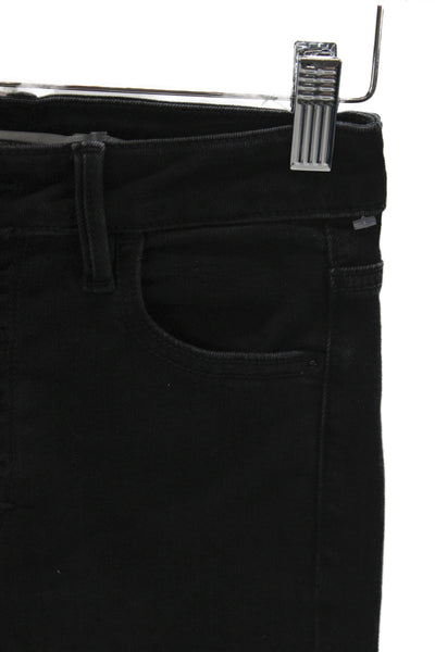 Hidden Women Skinny Ankle Jeans Black High Rise Button Fly Size 25