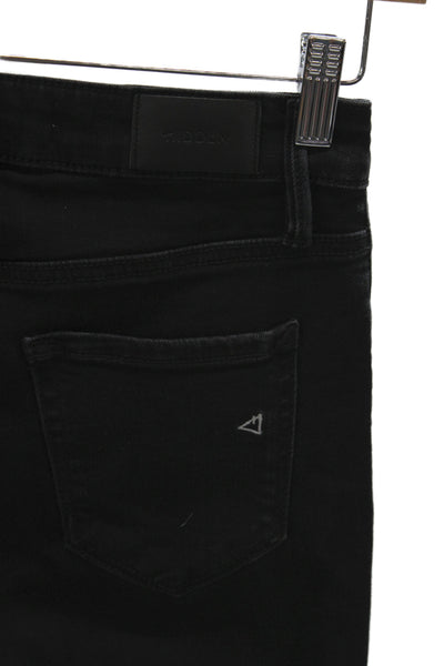 Hidden Women Skinny Ankle Jeans Black High Rise Button Fly Size 25