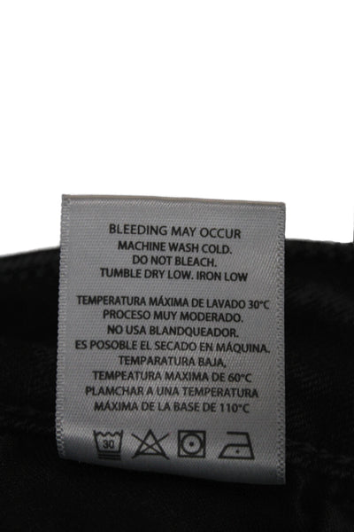 Hidden Women Skinny Ankle Jeans Black High Rise Button Fly Size 25