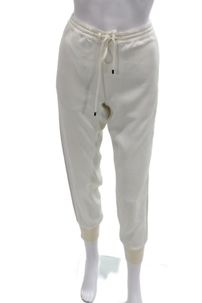 Vince Womens Jogger Pants White Drawstring Polyester Athleisure Size XS
