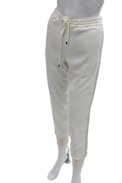 Vince Womens Jogger Pants White Drawstring Polyester Athleisure Size XS