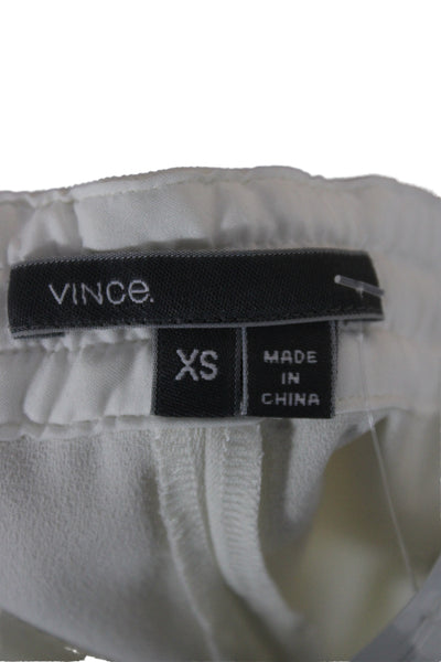 Vince Womens Jogger Pants White Drawstring Polyester Athleisure Size XS