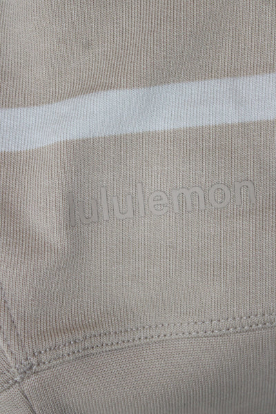 Lululemon Womens Pullover Striped Cotton Long Sleeve Sweatshirt Size 10