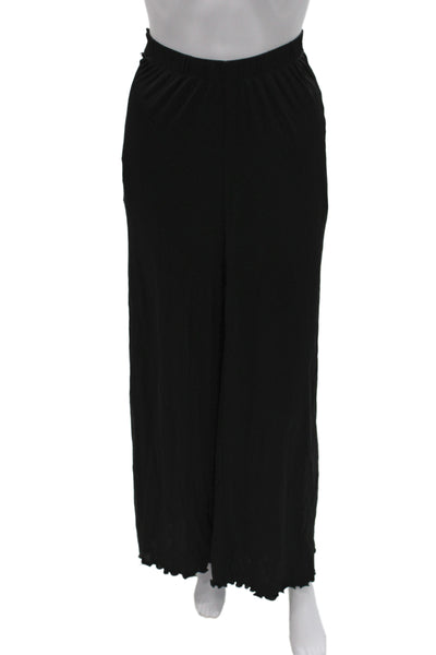 Theory Women Black Viscose Pull On Dress Pants Size L
