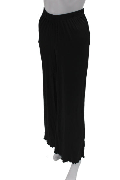 Theory Women Black Viscose Pull On Dress Pants Size L