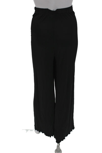 Theory Women Black Viscose Pull On Dress Pants Size L