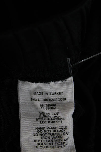 Theory Women Black Viscose Pull On Dress Pants Size L