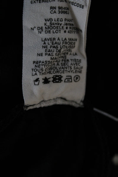 Theory Women Black Viscose Pull On Dress Pants Size L