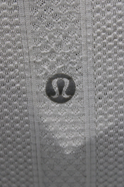 Lululemon Womens Long Sleeve Crew Neck Basic Top White Polyester Blend Size 2
