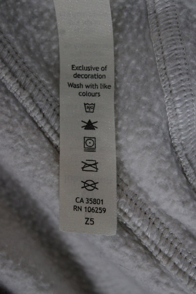 Lululemon Womens Full Zip Hoodie Gray High Neck Cotton Blend Size 6