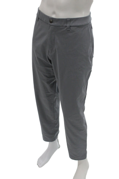 Lululemon Mens Ankle Cropped Dress Pants Gray Button Size 38