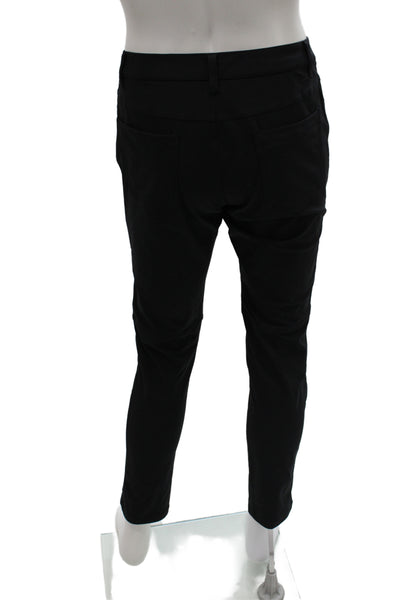 Lululemon Mens Casual Pants Black Polyester Button Inseam 31 Size 30