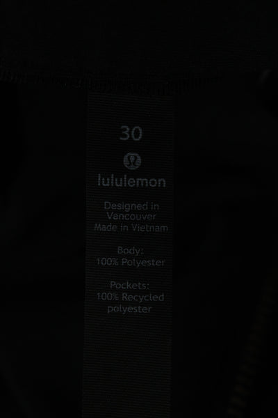 Lululemon Mens Casual Pants Black Polyester Button Inseam 31 Size 30