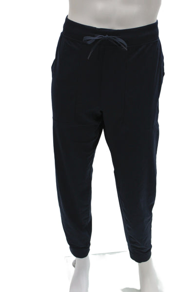 Lululemon Mens Jogger Sweatpants Dark Blue Drawstring 100% Polyester Size XL