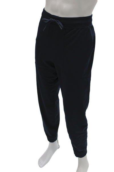 Lululemon Mens Jogger Sweatpants Dark Blue Drawstring 100% Polyester Size XL