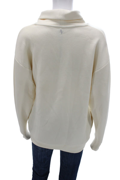 All Access Womens Pullover Sweatshirts Beige Turtleneck Long Sleeve Size XS