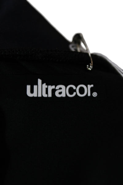 Ultracor Women Bomber Jacket Dark Blue Checked Long Sleeve High Neck Size XS