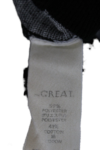 The Great Unisex Pullover Sweater Black Plaid Crewneck Long Sleeve 90s Size 0