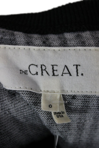 The Great Unisex Pullover Sweater Black Plaid Crewneck Long Sleeve 90s Size 0