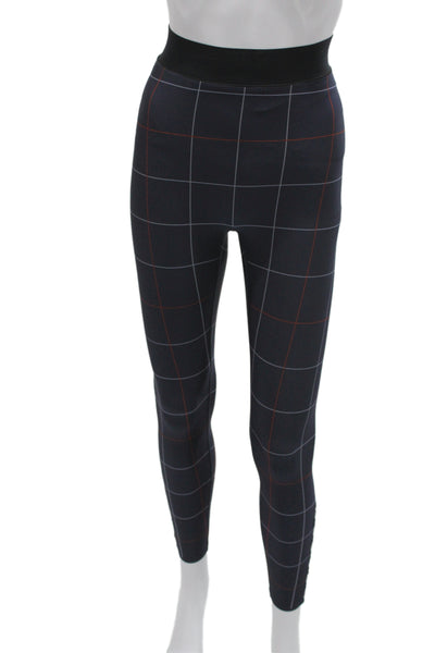 Ultracor Women Ankle Jeggings Dark Blue Check Size S